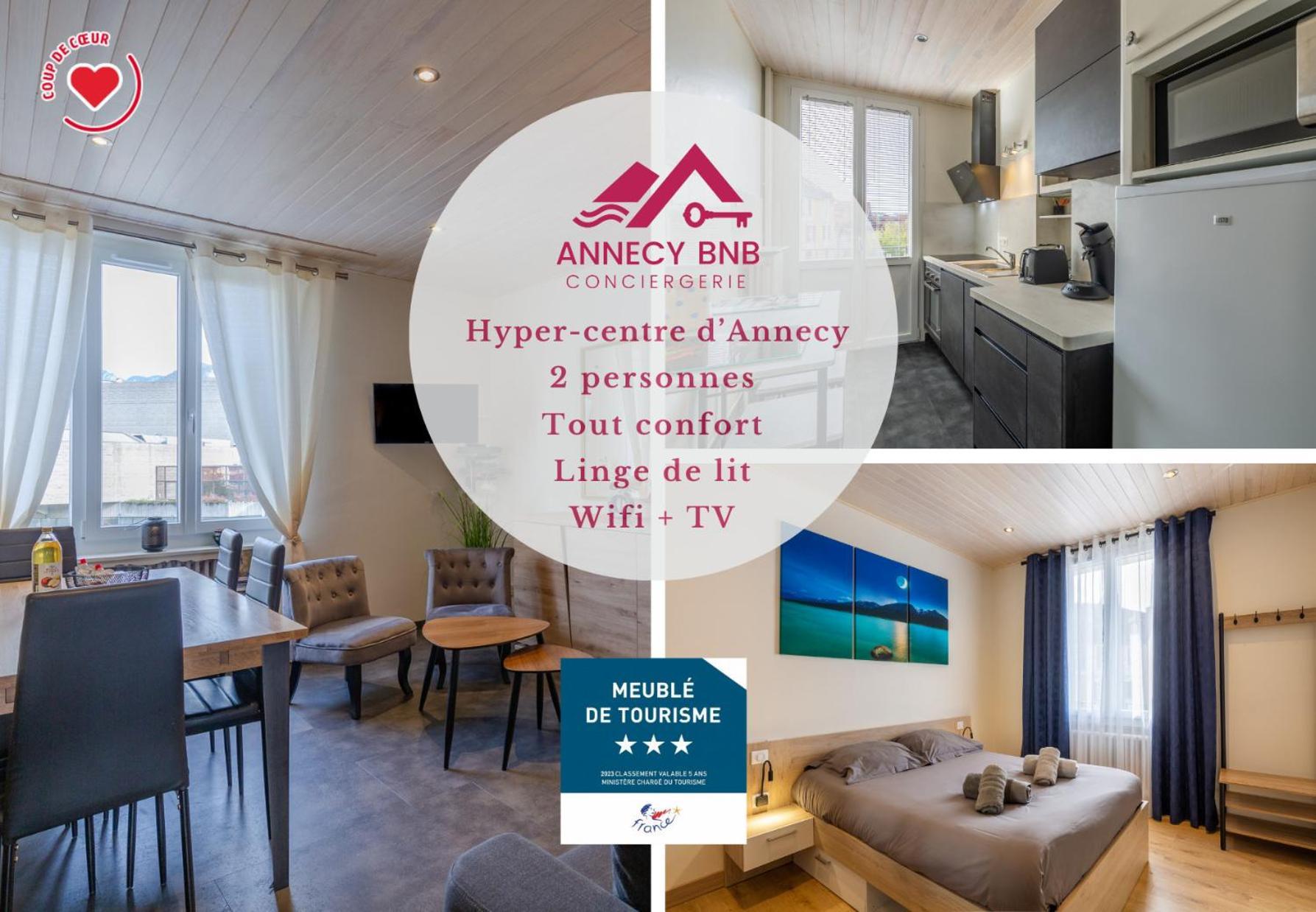 Le President: Cosy T2, 2 A 4 Pers, Plein Centre Apartment Annecy Ngoại thất bức ảnh